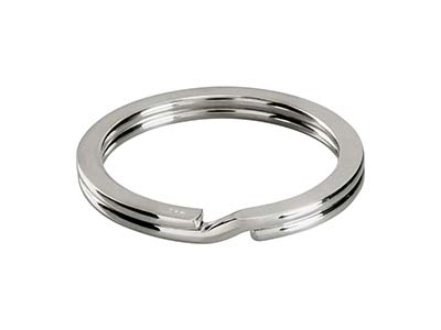 Sterling Silver Key Ring 32mm Split Ring, 3679 - Standard Image - 1