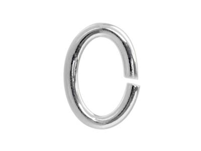 Sterling Silver Open Jump Ring Oval 5mm, Pack of 20 - Standard Image - 1