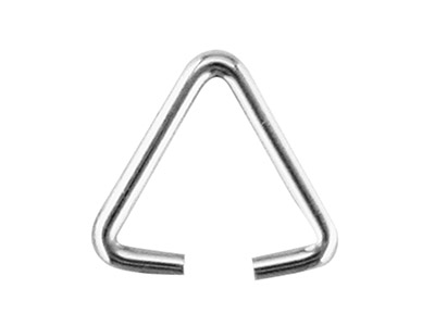 Sterling Silver Open Jump Ring     Triangle, Pk 10,8mm