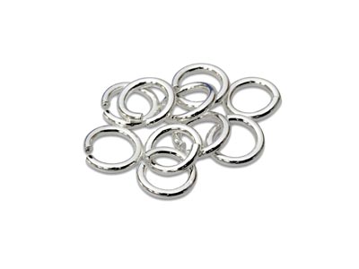 Sterling Silver Open Jump Ring     Heavy 6mm Pack of 10