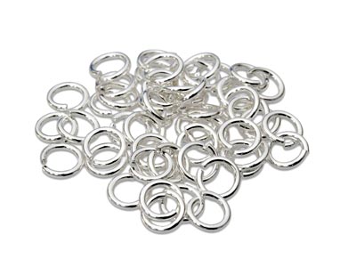 Sterling Silver Open Jump Ring     Heavy 6mm Pack of 50
