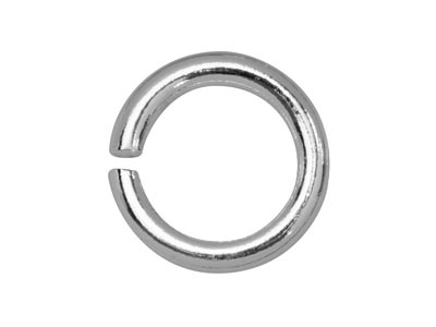 Sterling Silver Open Jump Ring     Heavy 6mm Pack of 25 - Standard Image - 2