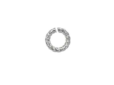 Sterling Silver Open Twisted Wire  Jump Ring 5mm