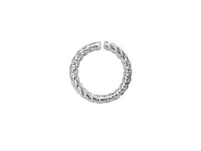 Sterling Silver Twisted Wire Open  Jump Ring 7mm