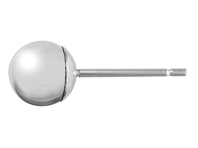 Sterling Silver Ball Studs 4mm     Pack of 10 - Standard Image - 1