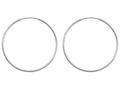 Sterling Silver Endless Hoops 28mm Pack of 2