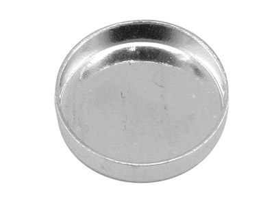 Sterling Silver Round Bezel Cup    6mm, Pack of 6 - Standard Image - 1