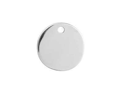 Sterling Silver Round Disc 15mm    Stamping Blank Pack of 3 With 1    Hole, 100% Recycled Silver - Standard Image - 1
