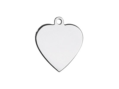 Sterling Silver Heart 15mm         Stamping Blank Pack of 3 - Standard Image - 1