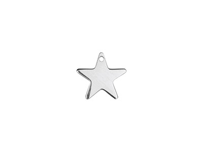 Sterling Silver Star 10mm          Stamping Blank Pack of 5 - Standard Image - 1