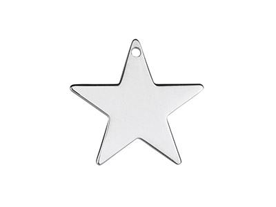 Sterling Silver Star 20mm          Stamping Blank Pack of 3 - Standard Image - 1