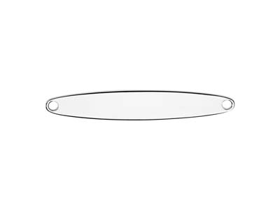 Sterling Silver Oval Link 30x5mm   Stamping Blank