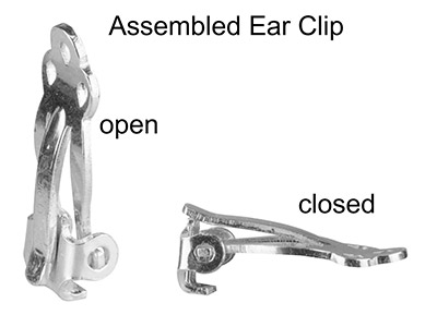 Sterling Silver Ear Clip Flat      Stamped Medium Unassembled - Standard Image - 3
