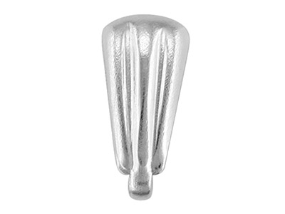 Sterling Silver Pendant Bails,     Pack of 10, Fluted, Small, 630,    100 Recycled Silver