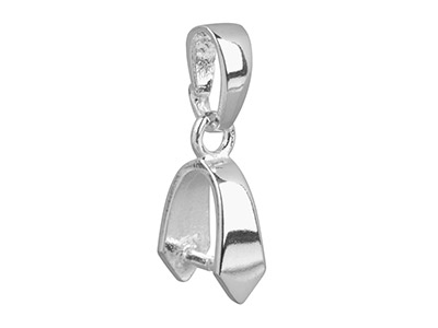 Sterling Silver Extra Large Pinch  Bail Pinch Attachment With Bail - Standard Image - 1