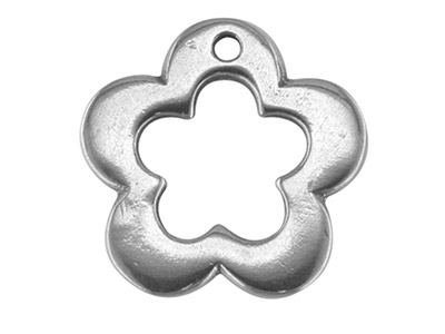 Sterling Silver Flower Decorative Spacer,12mm