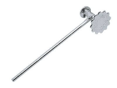 Sterling Silver Ear Screw Straight, Round Wire - Standard Image - 1
