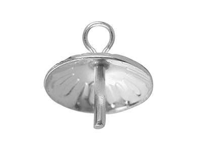 Sterling Silver Pendant Cups 4mm,  Pack of 10, 645 - Standard Image - 2