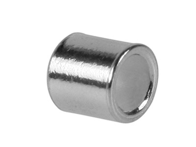 Sterling Silver Plain Crimp Tube,   Pack of 100 0.8mm Inside Diameter X 1mm Long