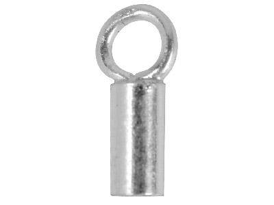 Sterling Silver End Caps 1mm       Pack of 6 For Cable Wire - Standard Image - 1