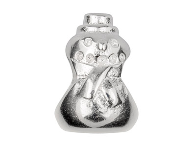 Sterling Silver Snowman Charm Bead - Standard Image - 2