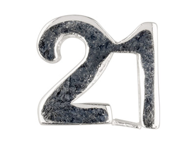 Sterling Silver '21' Charm Bead - Standard Image - 2