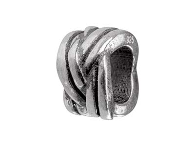 Sterling Silver Double Knot Charm  Bead
