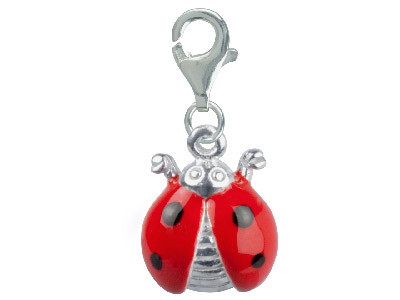 Sterling Silver Ladybird Enamel Charm