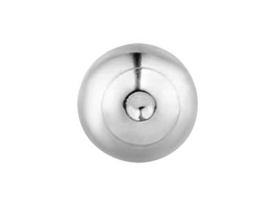 Sterling Silver 1 Hole Ball With   Cup 10mm - Standard Image - 2