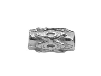 Sterling Silver 10x4.5mm Tube      Spacers Pack of 6, 2mm Hole        Diameter - Standard Image - 2