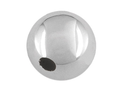Sterling Silver Plain Round 2 Hole Bead 8mm