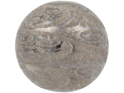 Sterling Silver Bead White Leaves 12mm Laser Cut Design