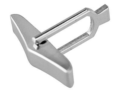 Sterling Silver Triangular Cufflink Swivel, Assembled - Standard Image - 1