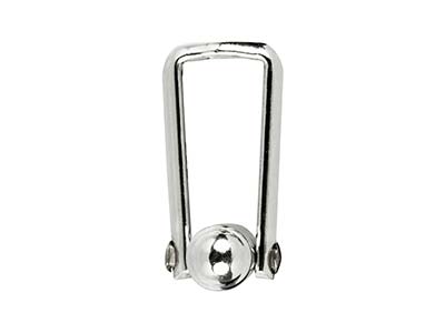 Sterling Silver Assembled Cufflink Fitting Round Bar With U Arm Plain - Standard Image - 5