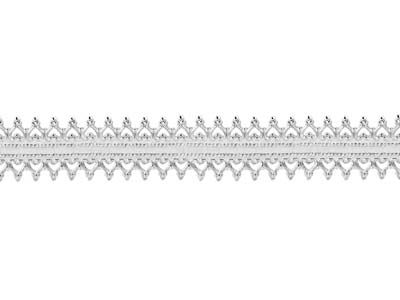 Sterling Silver Double Inverted    Heart Gallery Strip 8.5mm
