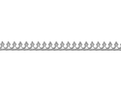 Sterling Silver Horseshoe And Bead Gallery Strip 3.75mm