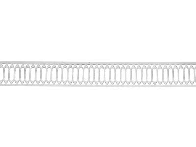 Sterling Silver Large Stencil      Ribbon Gallery Strip 13.0mm - Standard Image - 1