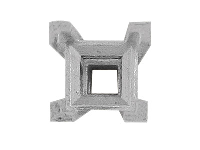 Platinum Square 4 Claw 4.5mm       Setting - Standard Image - 3