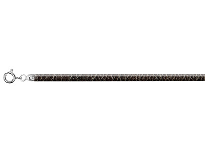 Leather Necklet Black 3.0mm X 42cm