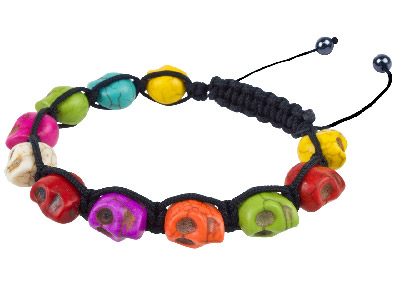 Shamballa Bracelet, Multi Skull And Hematite