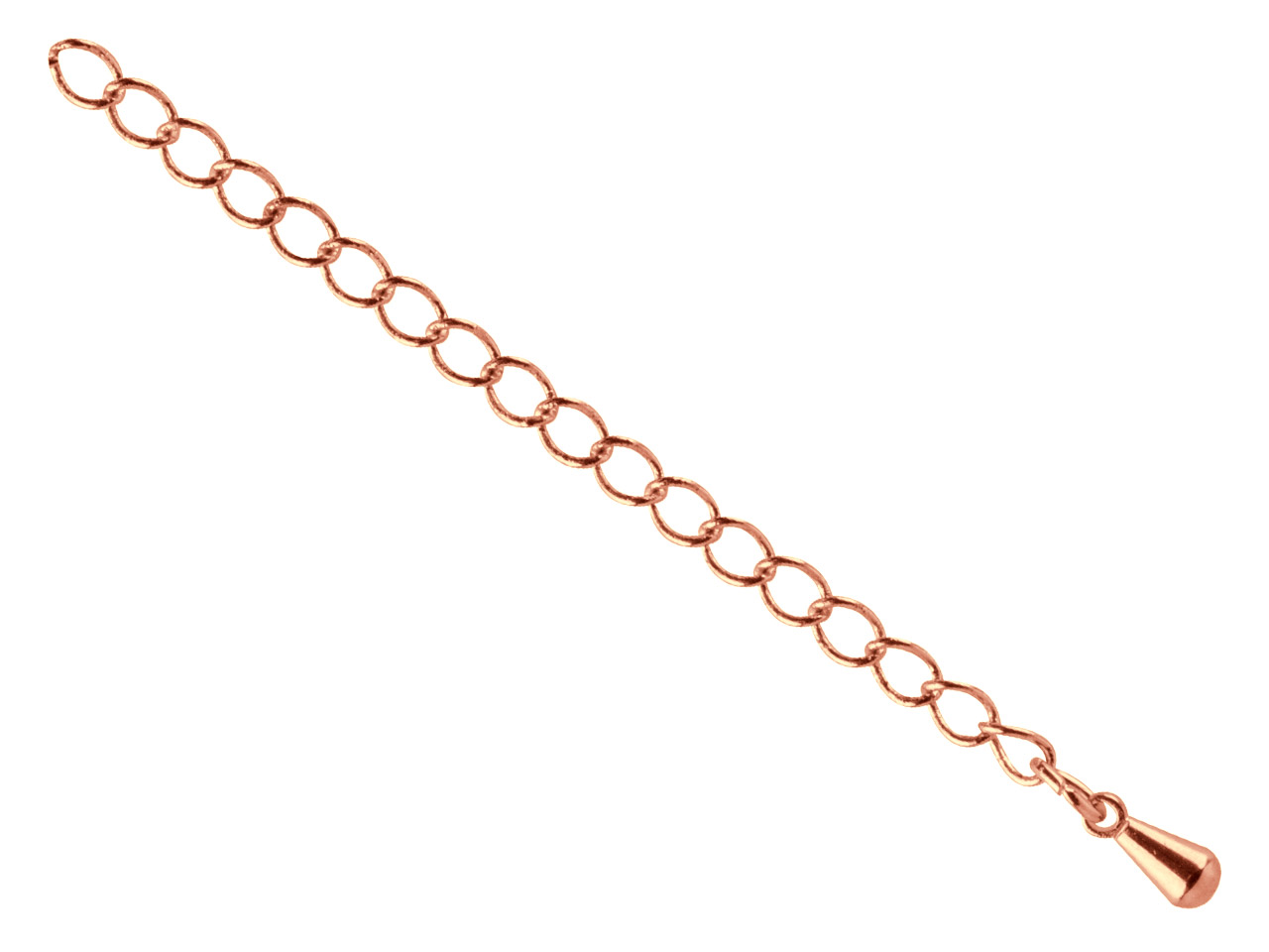 Rose Gold Plated 4.5mm Extension Chain With Dropper, Large