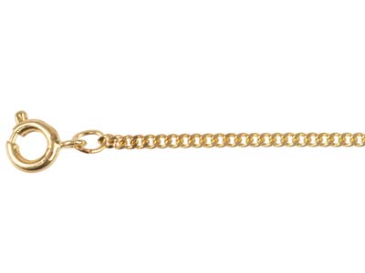 Gold Plated 1.8mm Curb Chain       1845cm Unhallmarked