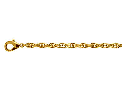 Gold Plated 2.8mm Rope Chain       1845cm Unhallmarked
