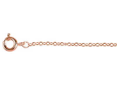 Rose Gold Plated 1.6mm Trace Chain 1845cm Unhallmarked