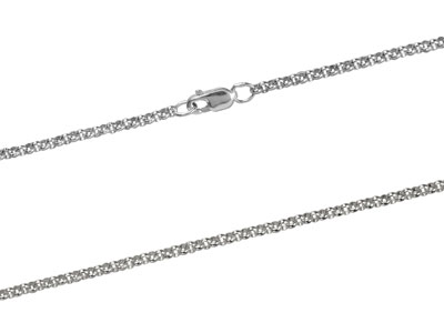 Argentium 960 2mm Round Belcher    Chain 16