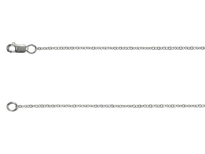 Argentium 960 1.3mm Oval Trace     Chain 1640cm