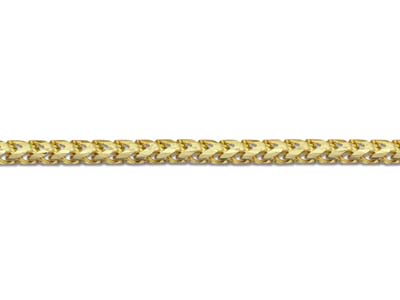 9ct Yellow Gold 1.3mm Franco Chain 16