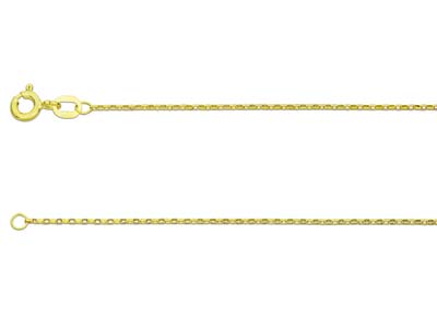 9ct Yellow Gold 1.0mm Diamond Cut  Belcher Chain 2050cm Hallmarked