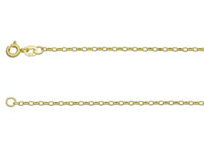 9ct Yellow Gold 1.5mm Diamond Cut  Belcher Chain 1845cm Hallmarked