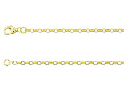 9ct Yellow Gold 2.2mm Diamond Cut  Belcher Chain 18